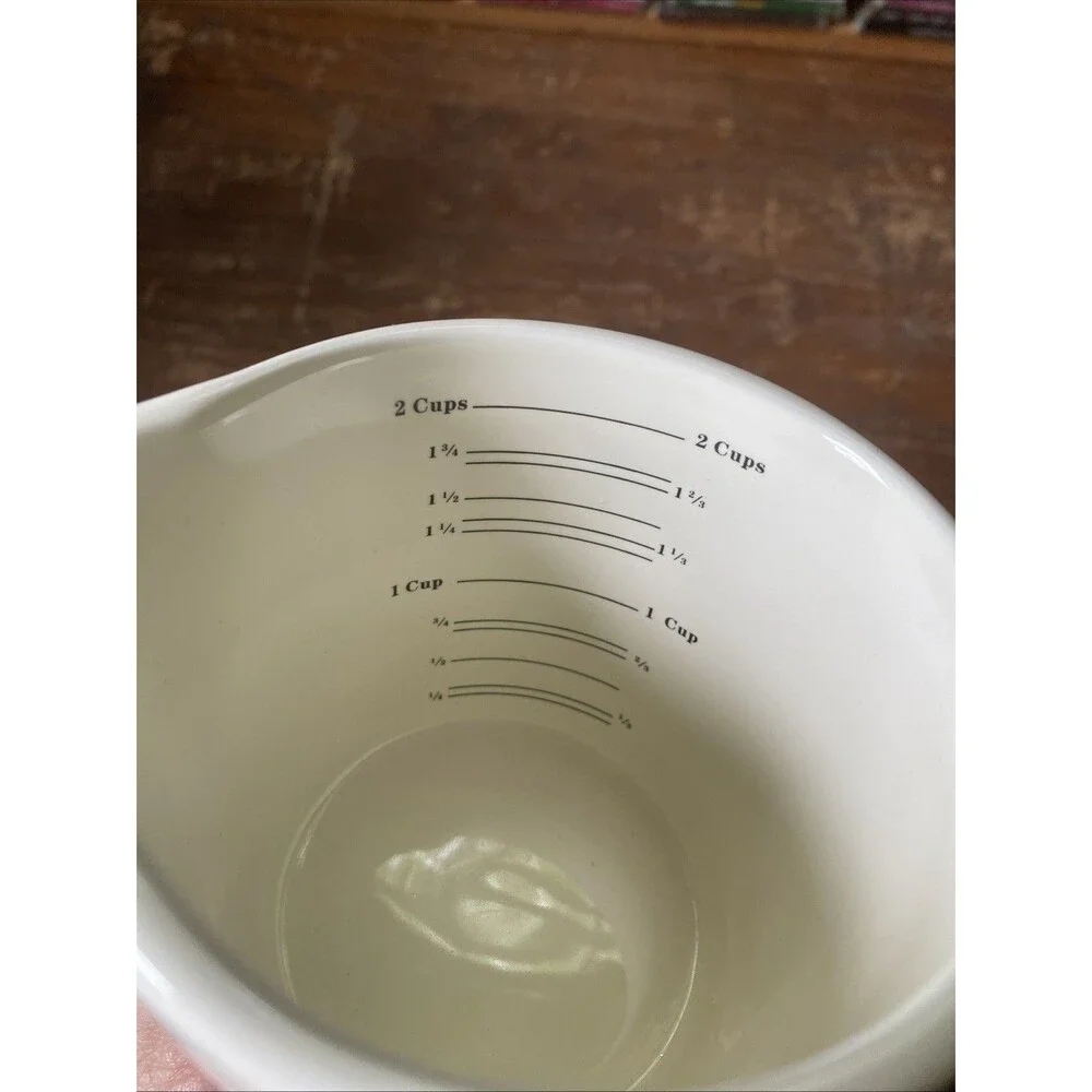 Home Essentials 1 Cup 16 Oz Measuring Bowl Kitchen Stoneware